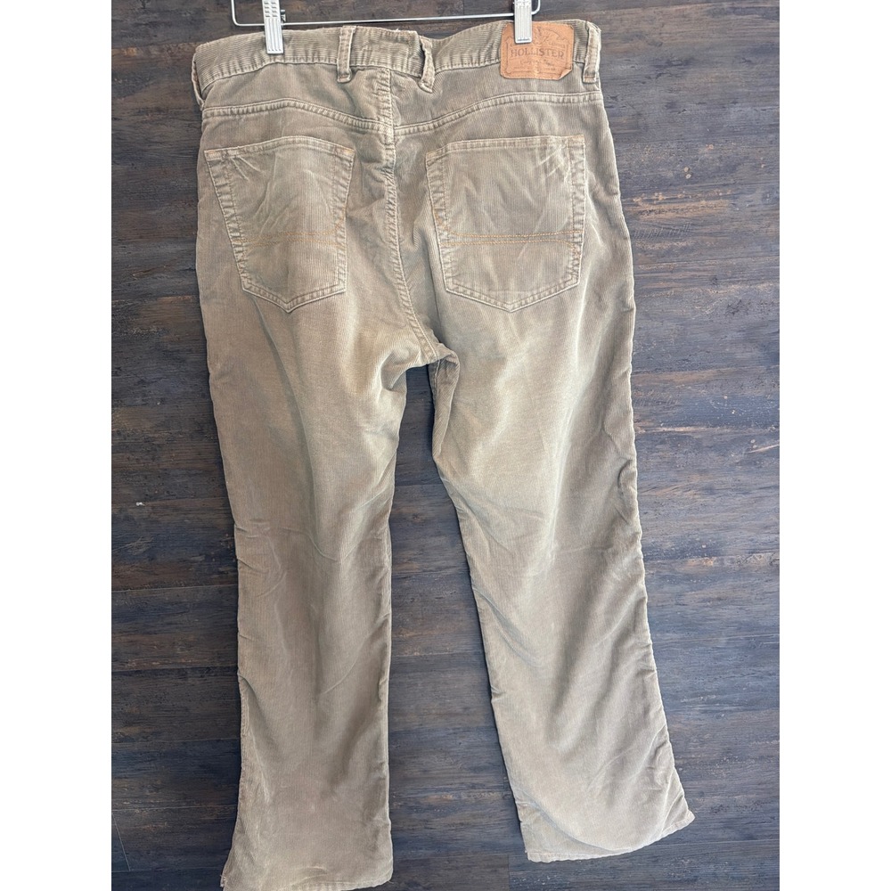 Hollister Classic Casuals Tan Corduroy Straight Leg Pants Mens 32L VTG Y2K